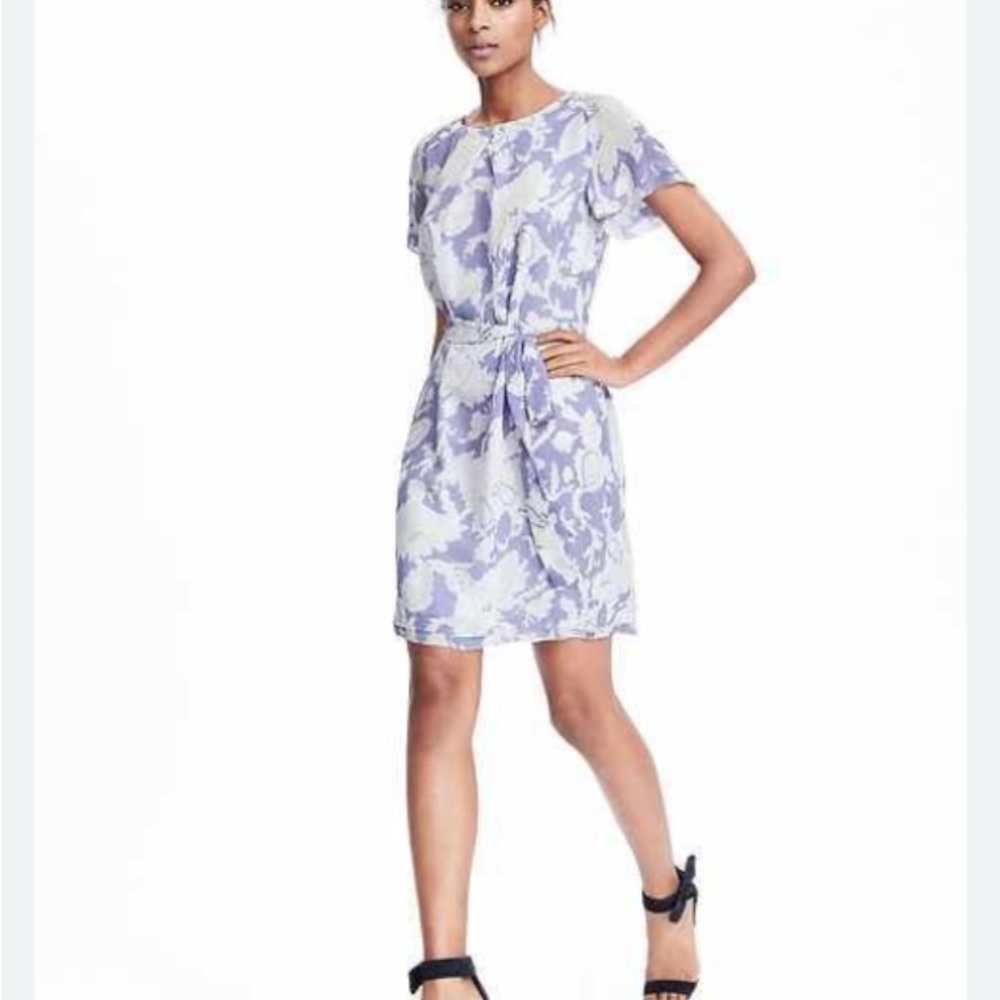 Purple and White Banana Republic Dress, size S